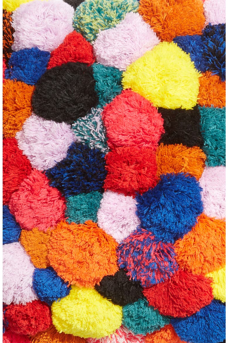 All Over Pom Accent Pillow, Alternate, color, BRIGHTS