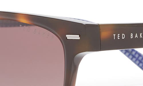 TED BAKER TED BAKER LONDON 55MM FULL RIM RECTANGULAR POLARIZED SUNGLASSES 
