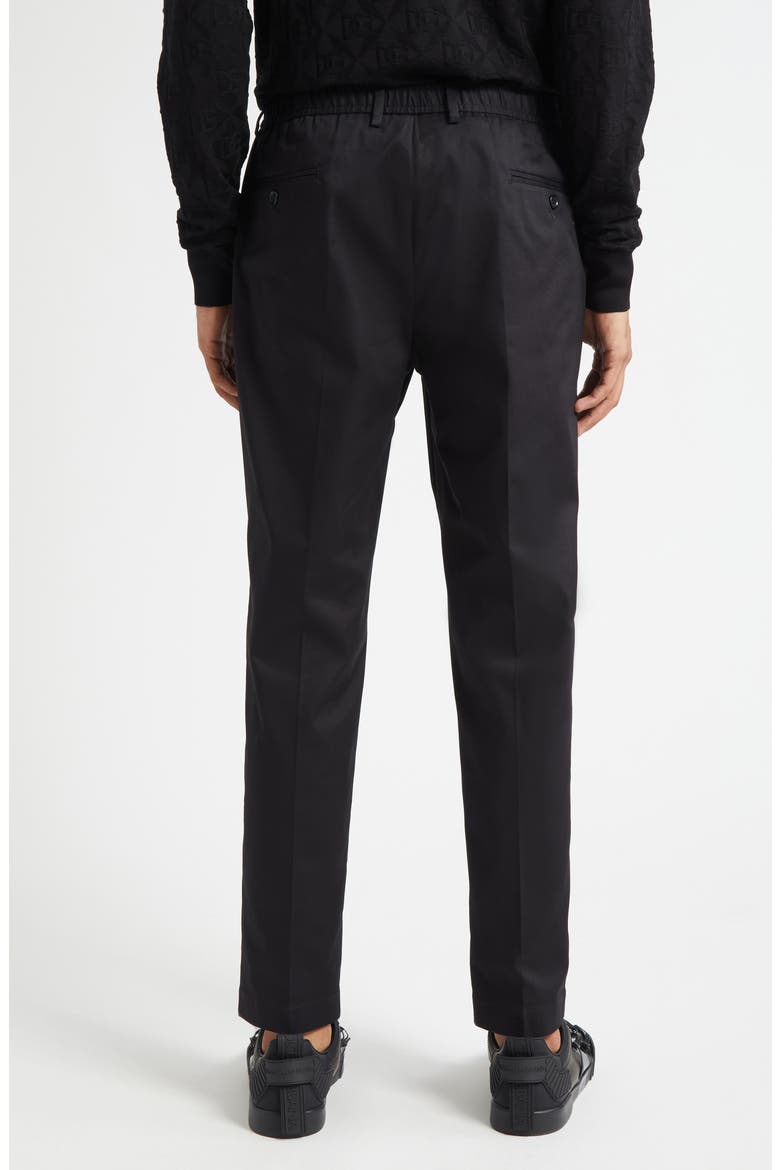 Cotton Stretch Gabardine Trousers, Alternate, color, N0000 NERO