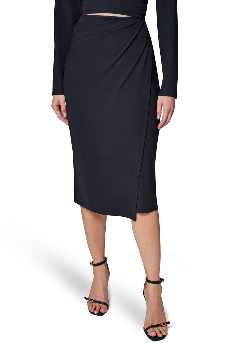 Front Slit Long Sleeve Dress, Alternate, color, BLACK