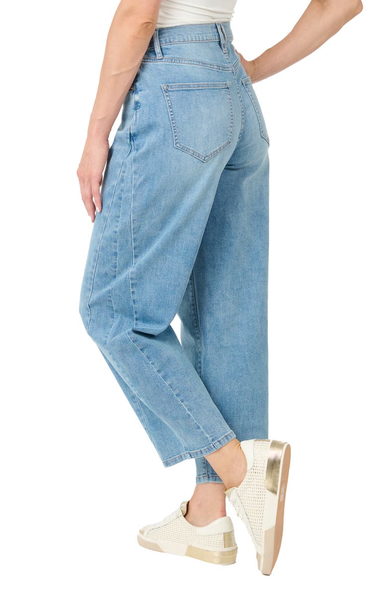 Nicole Miller Arched High Waist Jeans, Alternate, color, Light Blue
