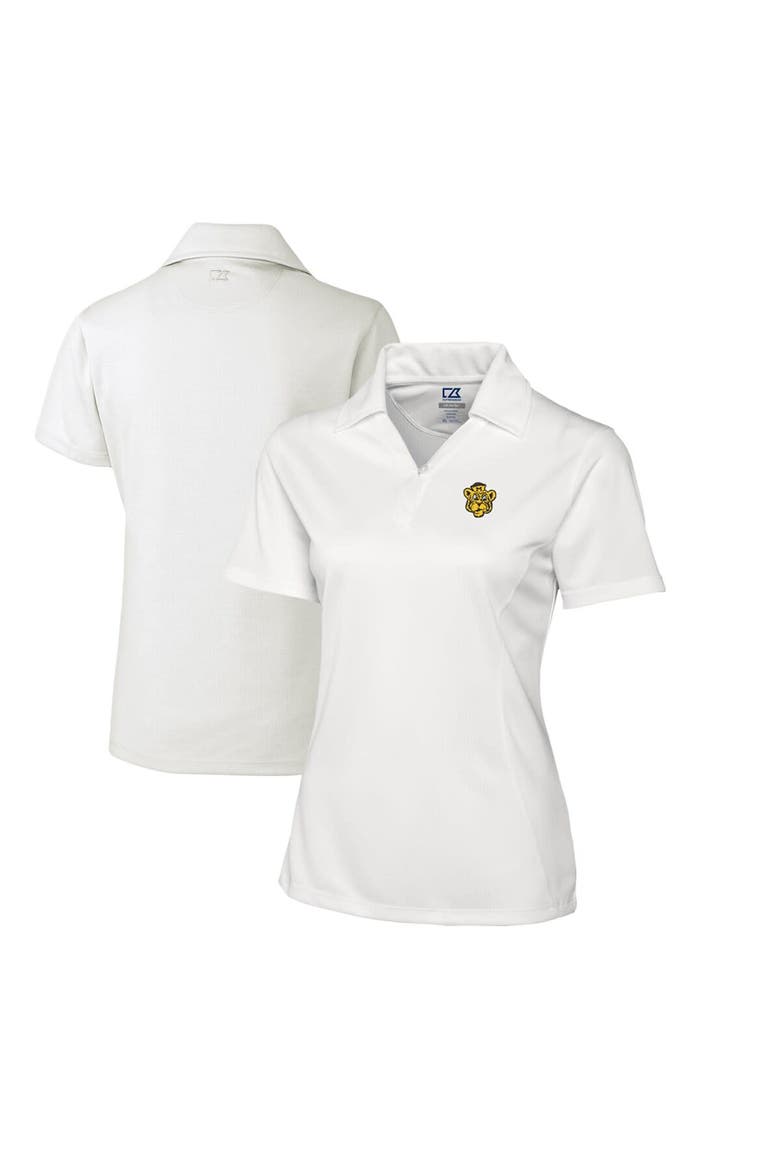 Women's Cutter & Buck White Missouri Tigers CB DryTec Genre Textured Solid Polo, Main, color, White