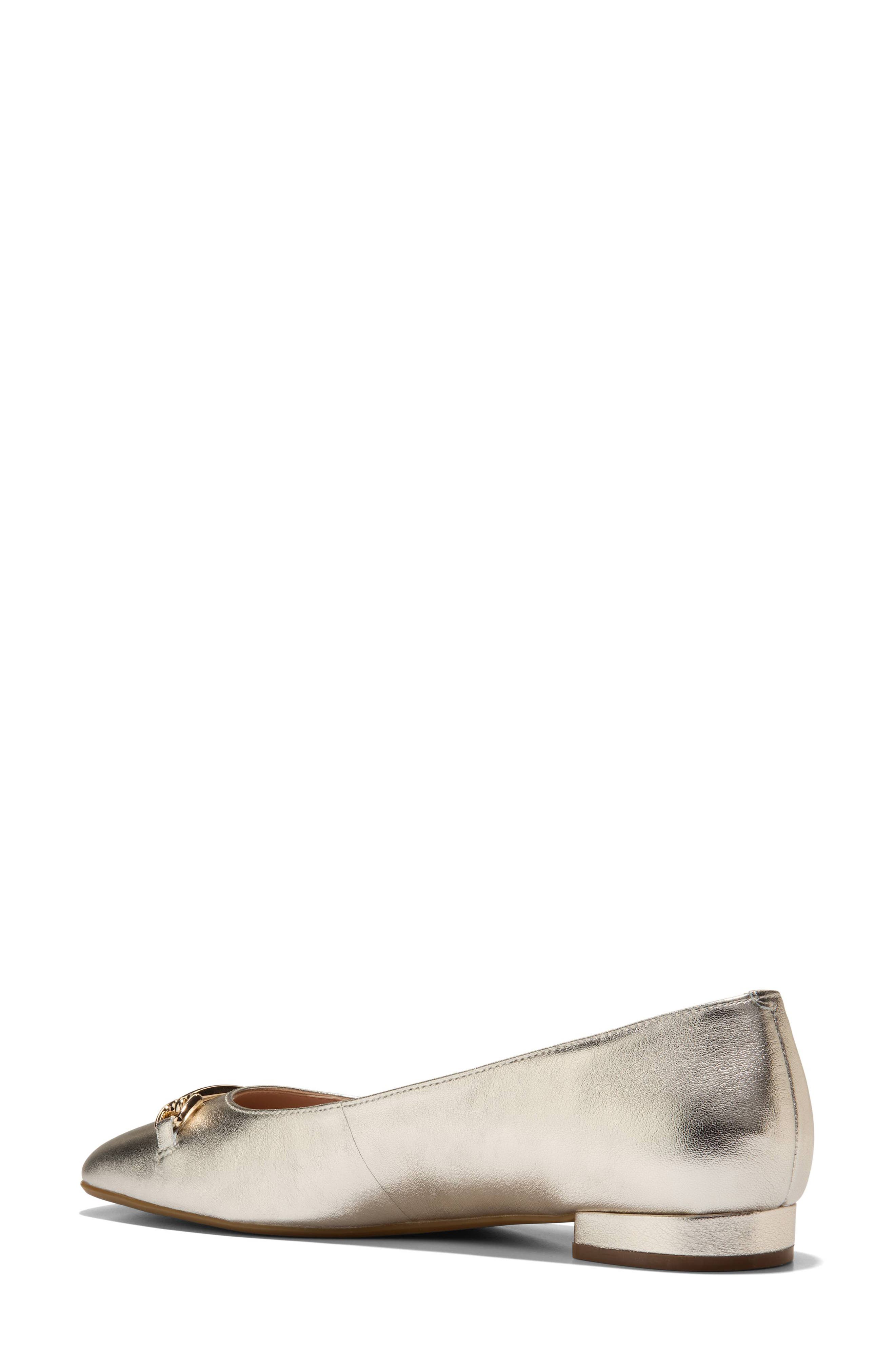Go-To Verley Balley Flat, Alternate, color, SOFT GOLD LEATHER