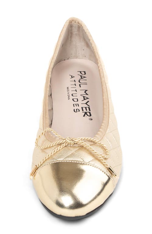 Paul Mayer Cap Toe Quilted Ballet Flat