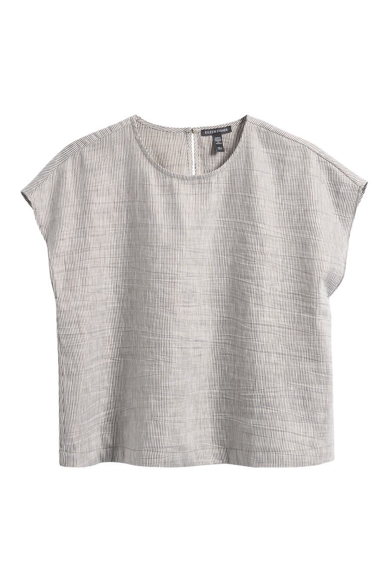 Linen Blend Square Top, Alternate, color, WREN