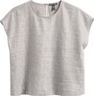 Eileen Fisher Linen Blend Square Top