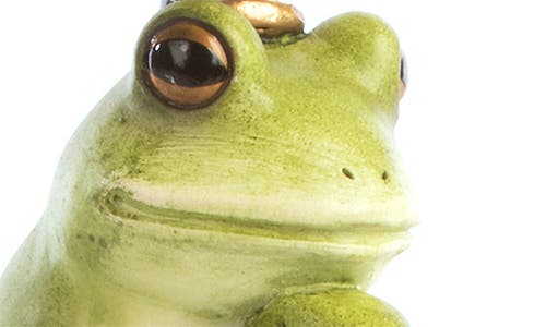 Mackenzie-childs Mackenzie Childs Fergal Frog On Ball Figurine In Green