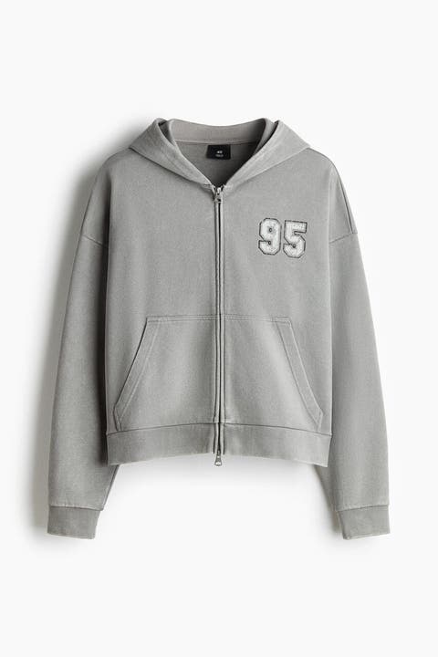 Oversized Fit Boxy Zip-through Hoodie