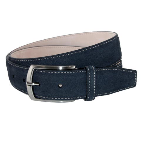 Men's Monza Suede Belt With Contrast Stitch