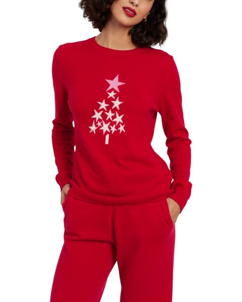 Wool-cashmere Star Tree Sweater