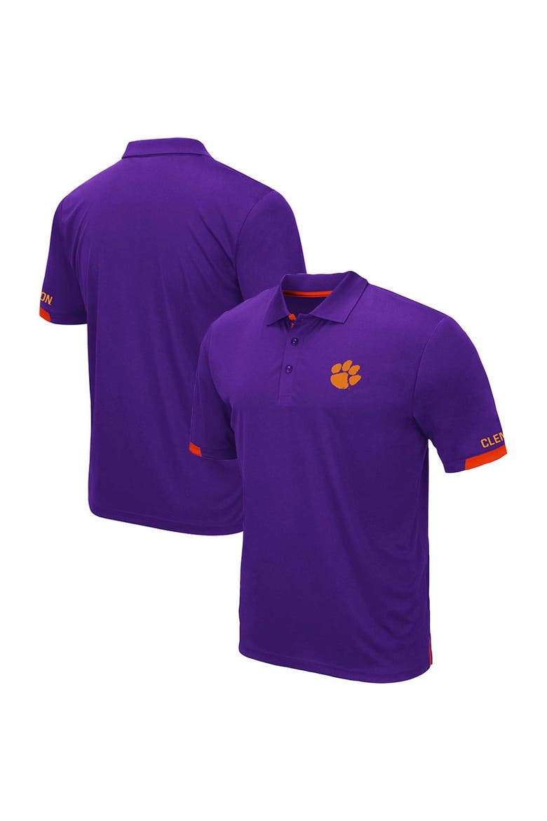 Men's Colosseum Purple Clemson Tigers Big & Tall Santry Polo, Main, color, Purple
