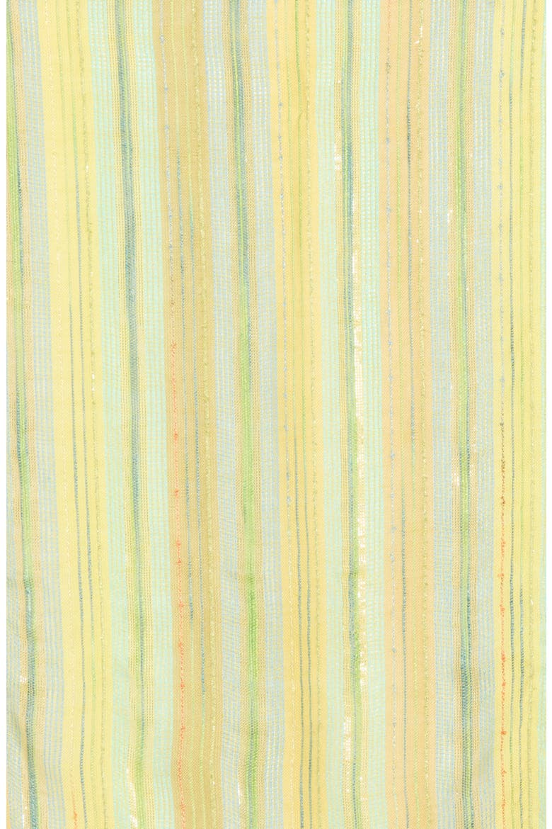 Multicolored Stripe Scarf, Alternate, color, GREEN