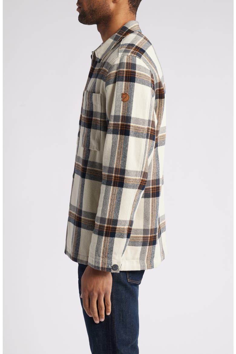 Singi Organic Cotton Flannel Overshirt, Alternate, color, CHALK WHITE-DARK NAVY