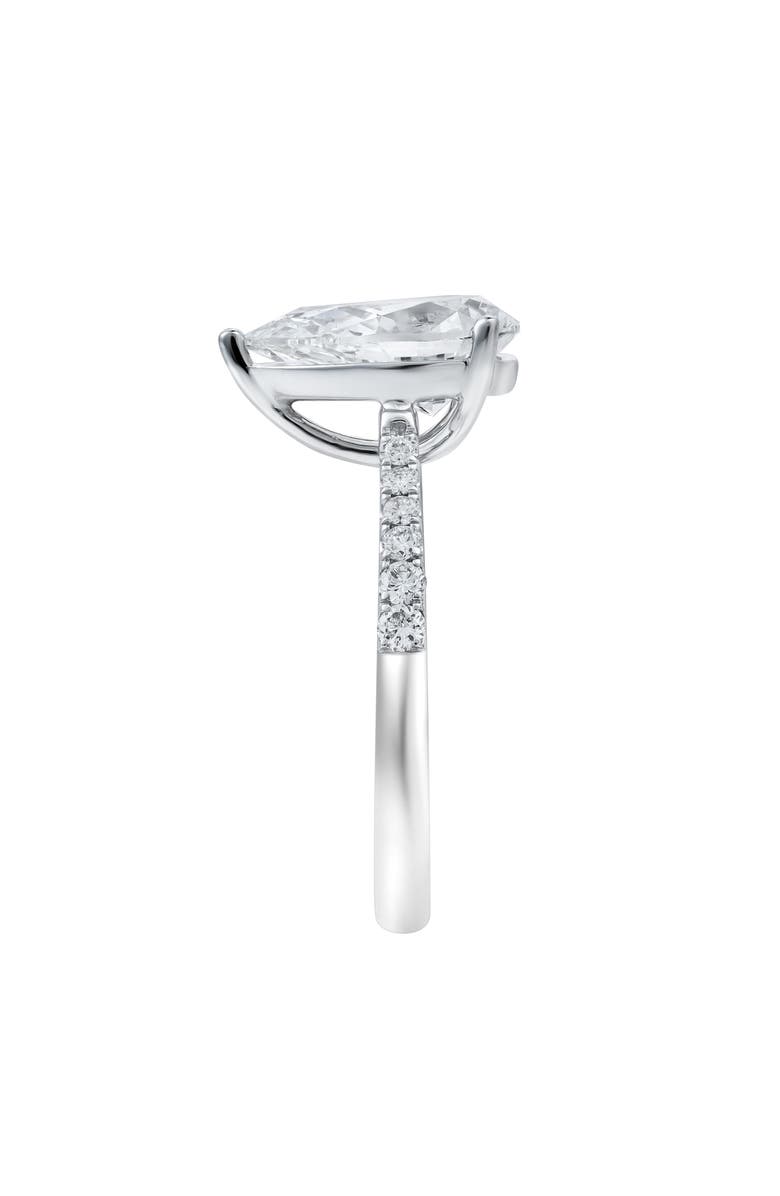LuvMyJewelry Chloe 14K White Gold Pear Lab Grown Diamond Engagement Ring - 3.25 Ct, Alternate, color, 