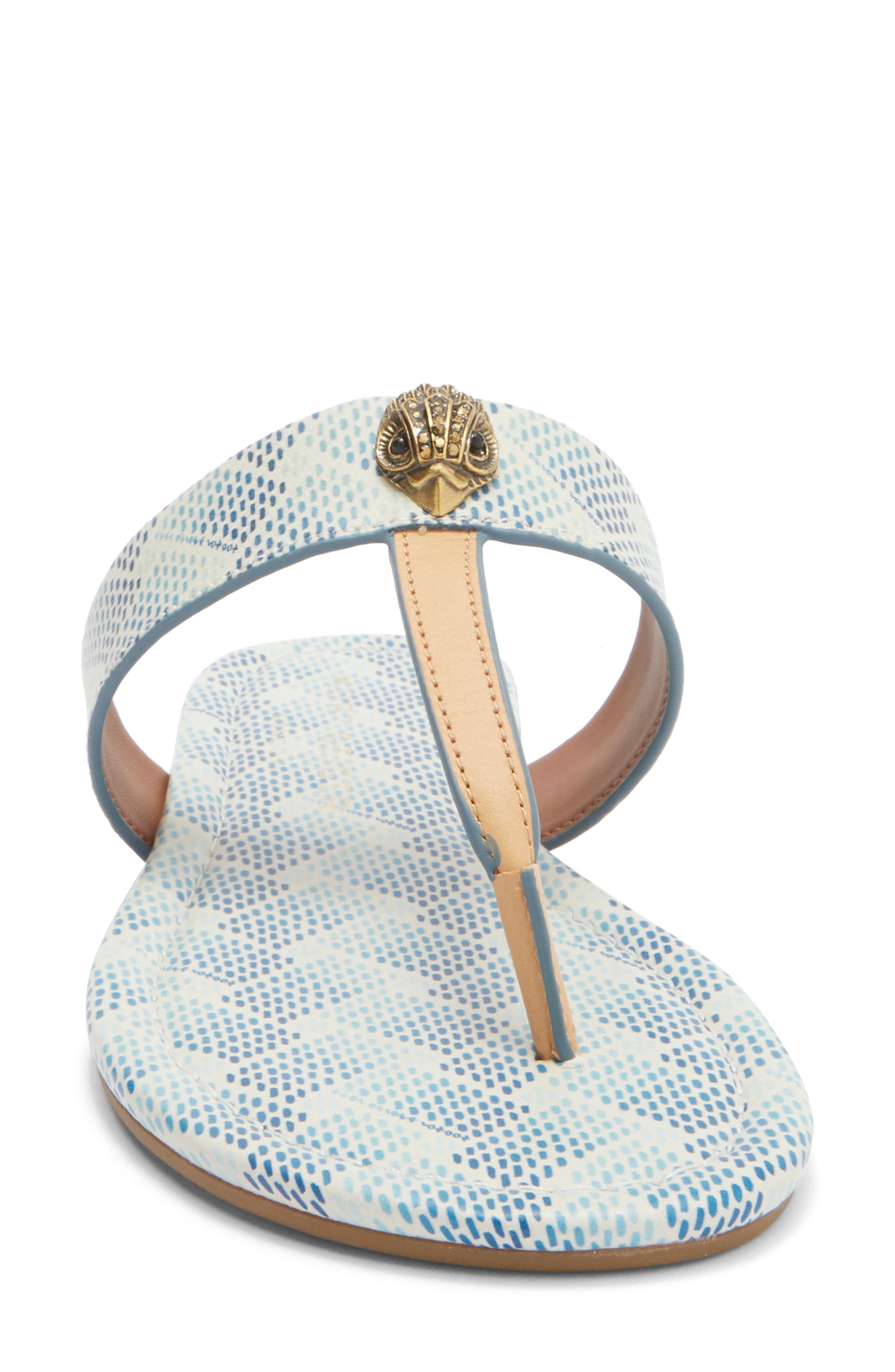 Kurt Geiger London Kensington T-Strap Sandal, Alternate, color, White/ Comb