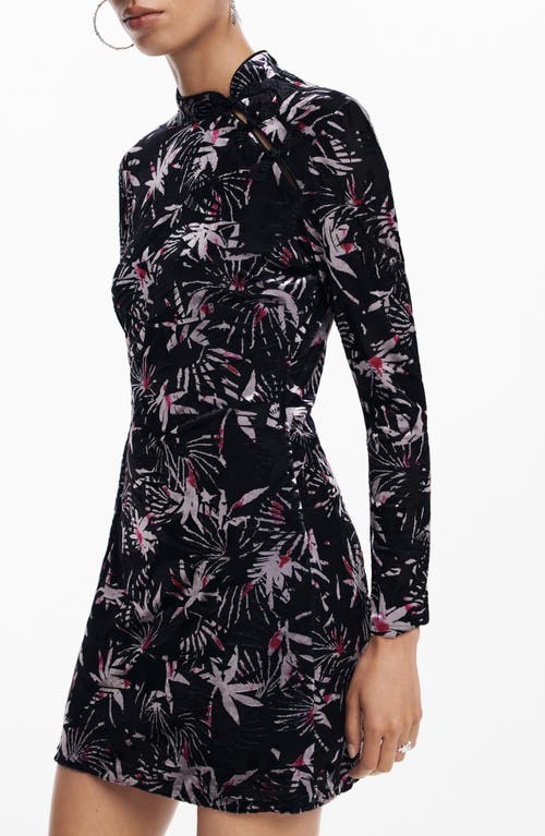 Desigual Print Long Sleeve Minidress