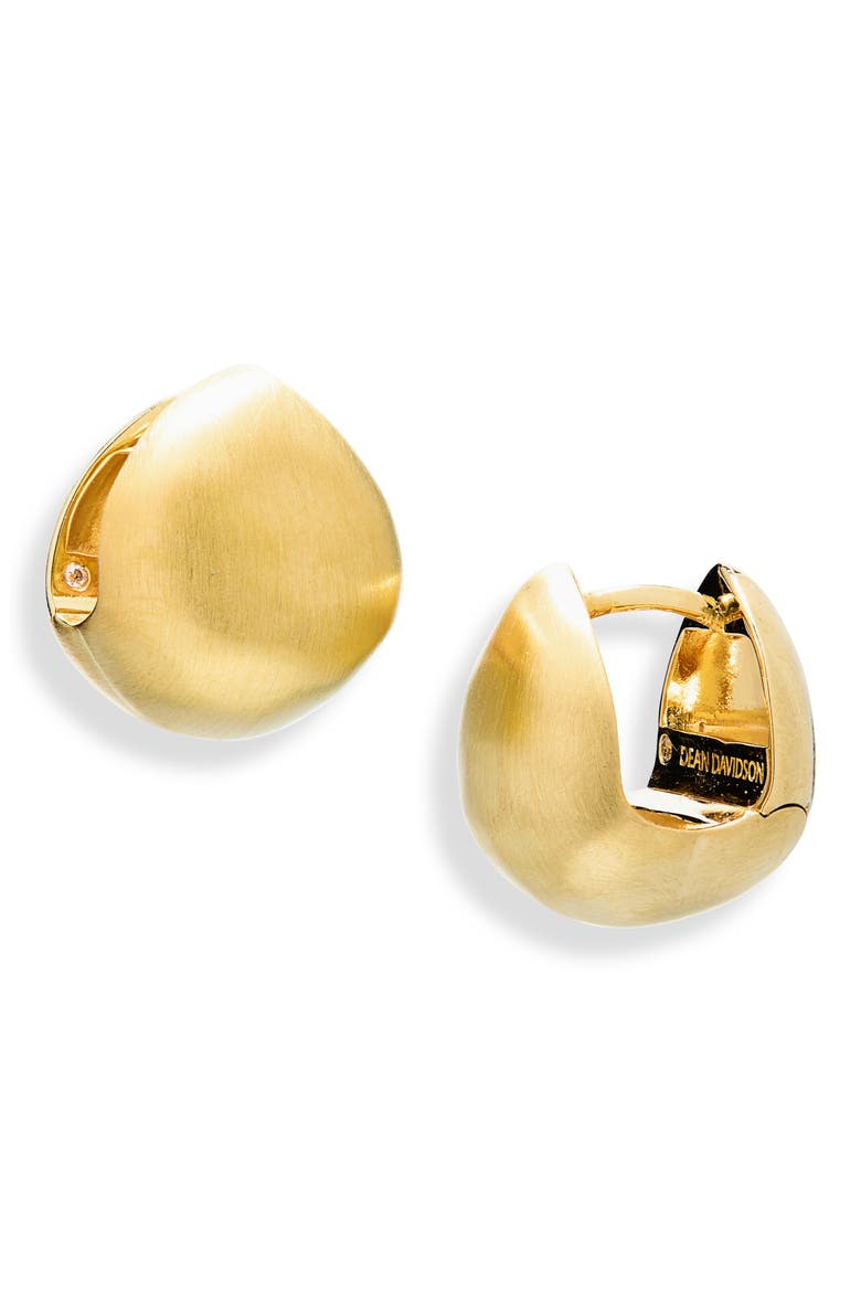 Serra Huggie Hoop Earrings, Main, color, GOLD