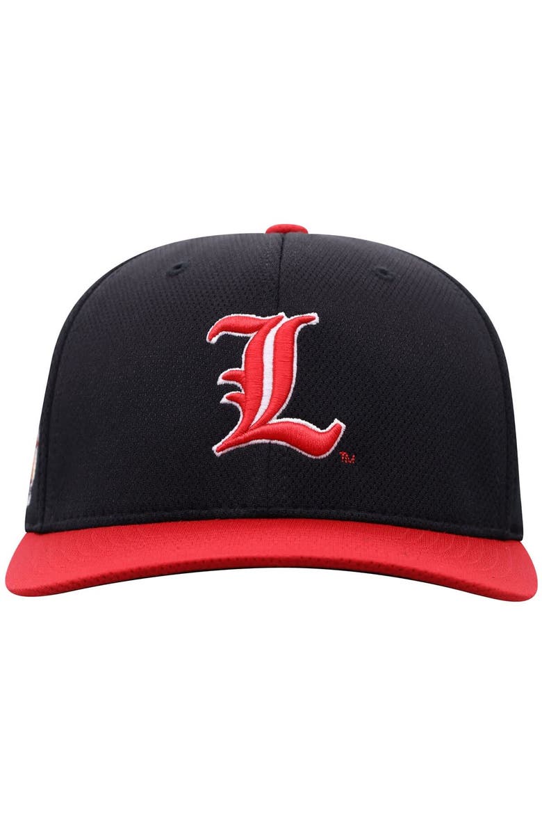 TOP OF THE WORLD Men's Top of the World  Black Louisville Cardinals Reflex Fitted Hat, Alternate, color, 