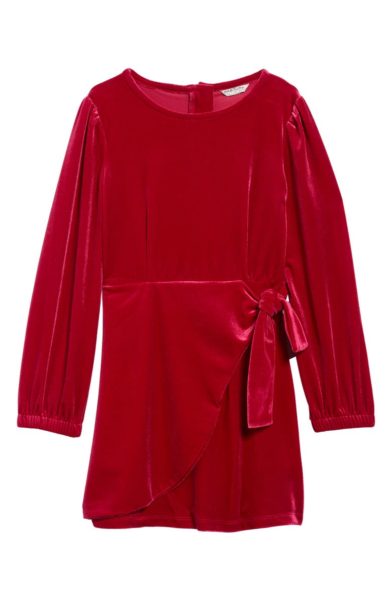 Habitual Logan Velour Wrap Dress, Main, color, 