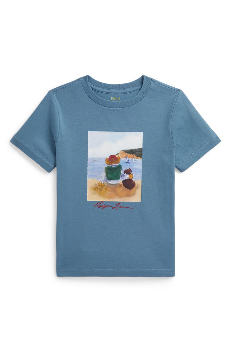 Polo Ralph Lauren Kids' Polo Bear Cotton Graphic T-Shirt, Main, color, Camp Blue