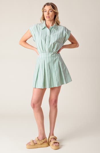 Striped Collared Romper
