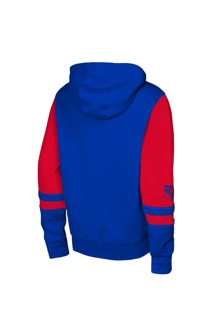 Youth Blue New York Rangers Face Off Full-Zip Hoodie, Alternate, color, Blue
