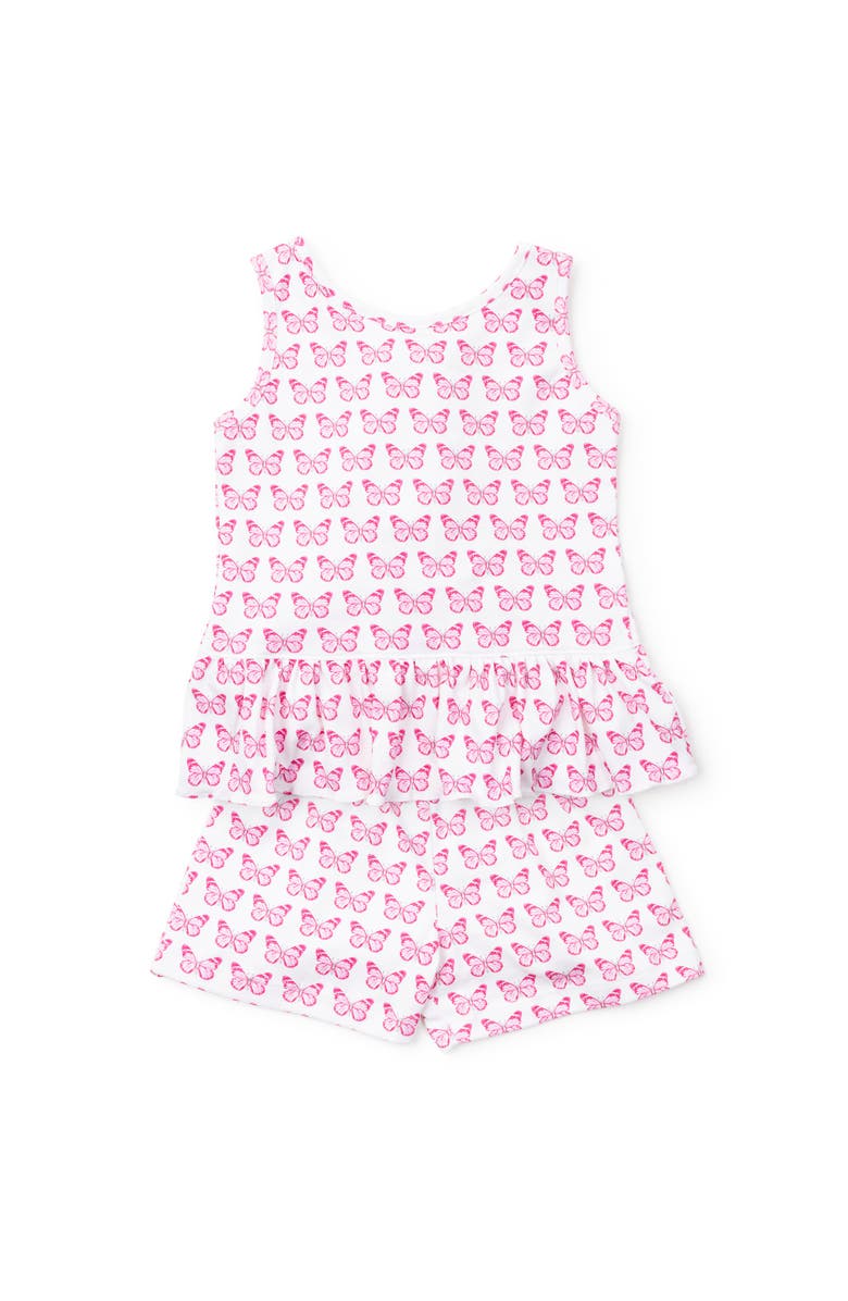 Lila and Hayes Poppy Girls' Short Set, Main, color, Cartie Butterflies