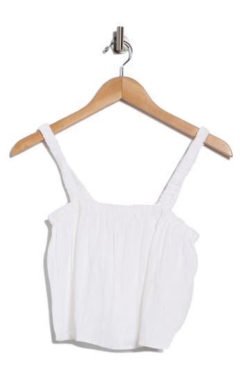 Vitamin A ® Tallows Crop Cover-up Top In White