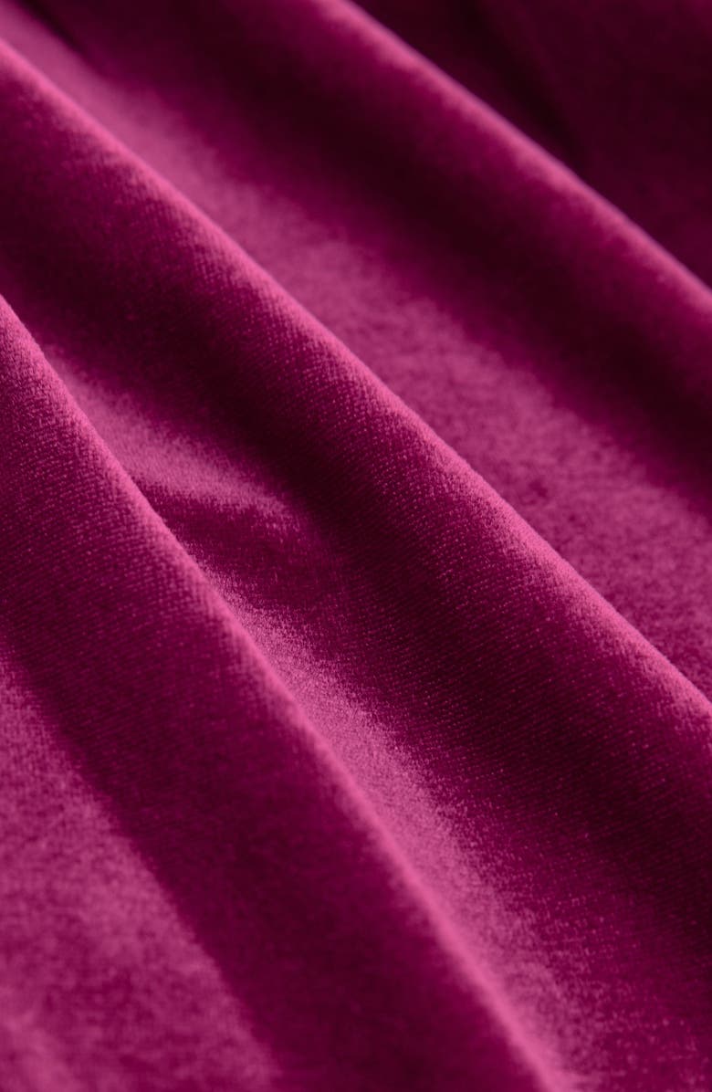 NEXT Square Neck Velvet Minidress, Alternate, color, Pink