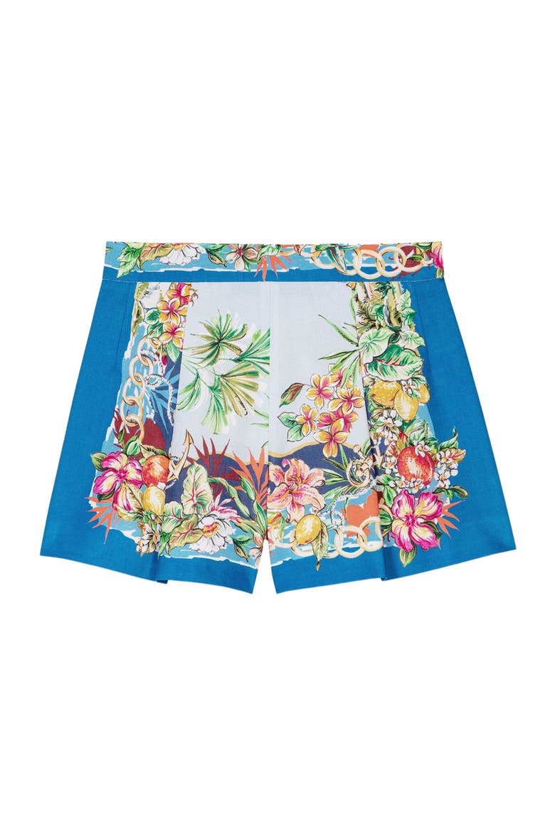 Patterned shorts, Alternate, color, Multicolor floral print