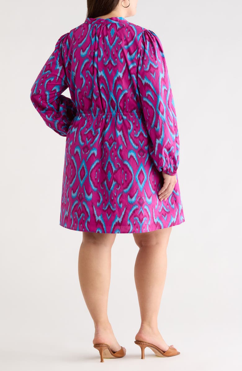 SUGARLIPS Ivana Abstract Luzma Long Sleeve Dress, Alternate, color, Magenta-Blue