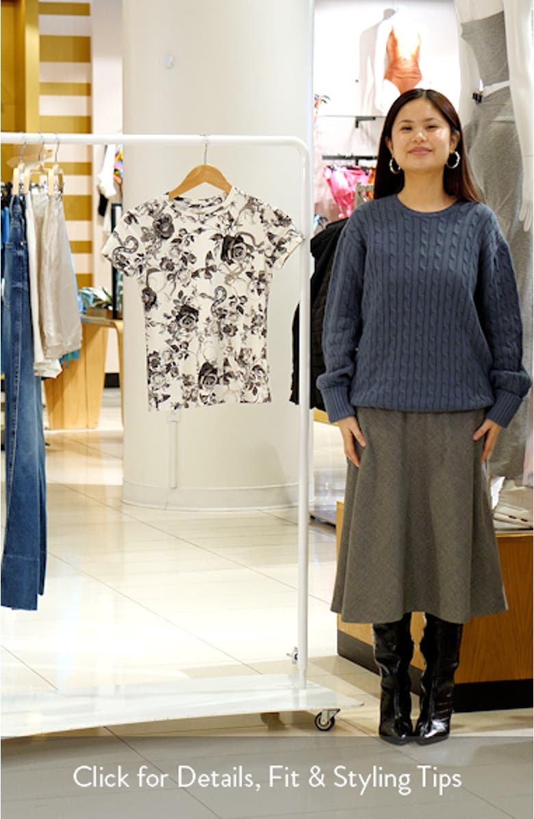 Ressi Baroque Floral Print T-Shirt, sales video thumbnail