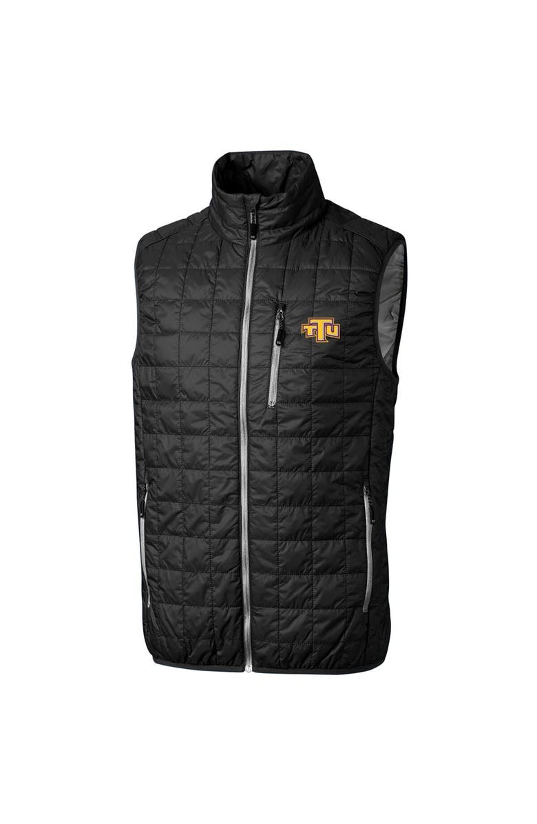 Cutter & Buck Men's Cutter & Buck Black Tennessee Tech Golden Eagles Big & Tall Rainier PrimaLoft Eco Full-Zip Puffer Vest, Alternate, color, 