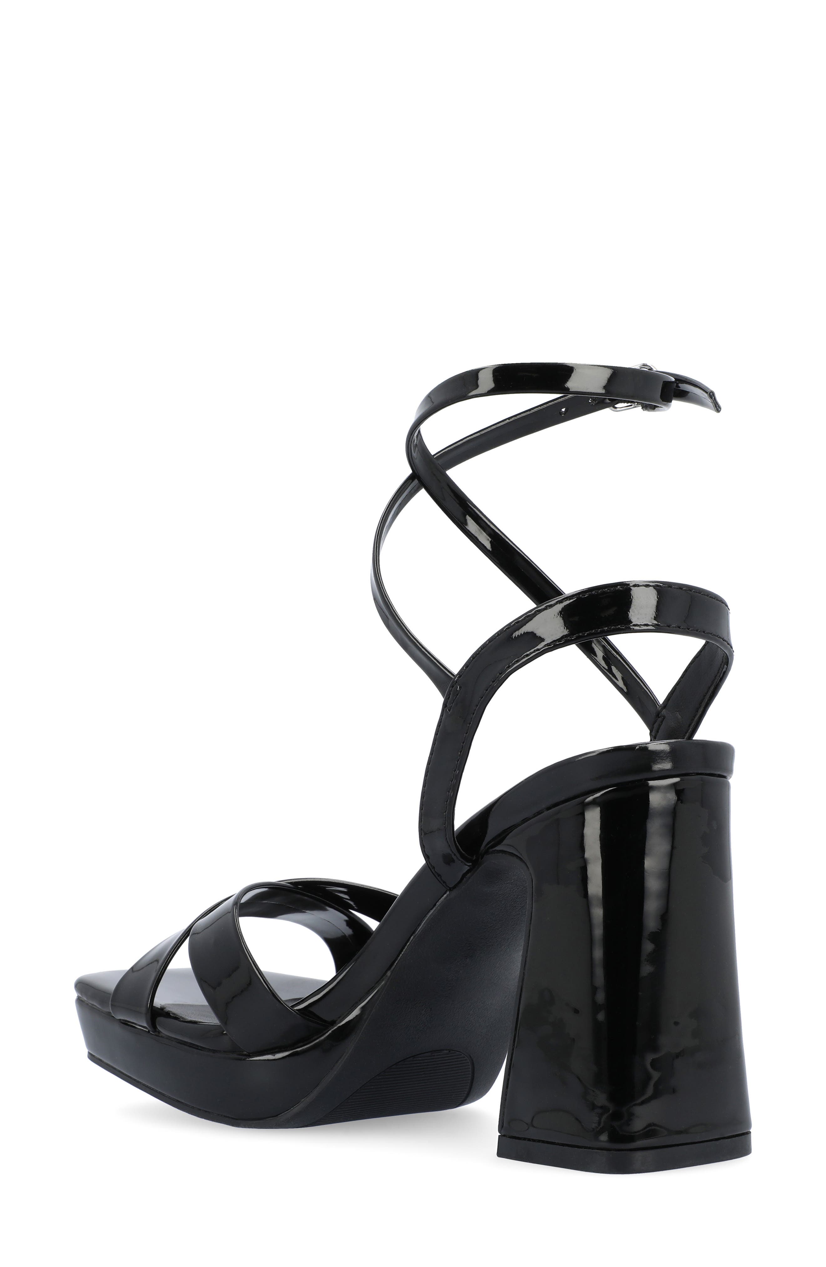 Journee Collection Zorana Strappy Platform Sandal, Alternate, color, Black