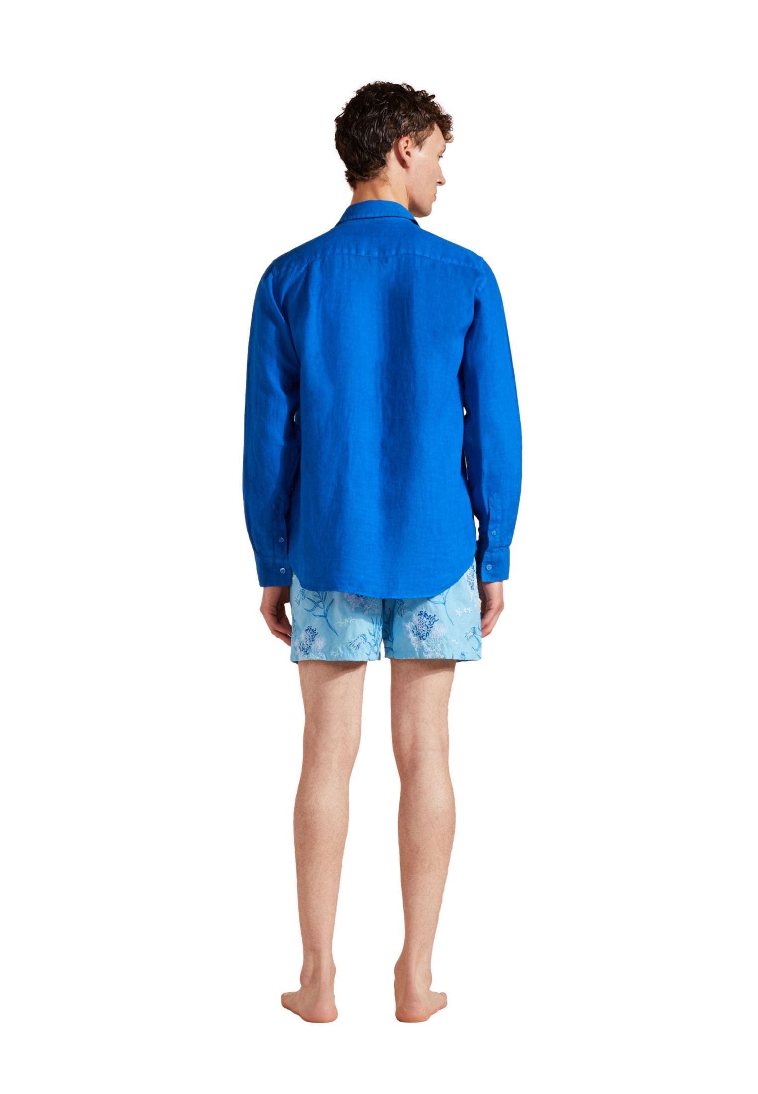 Men's Solid Linen Shirt - image 4