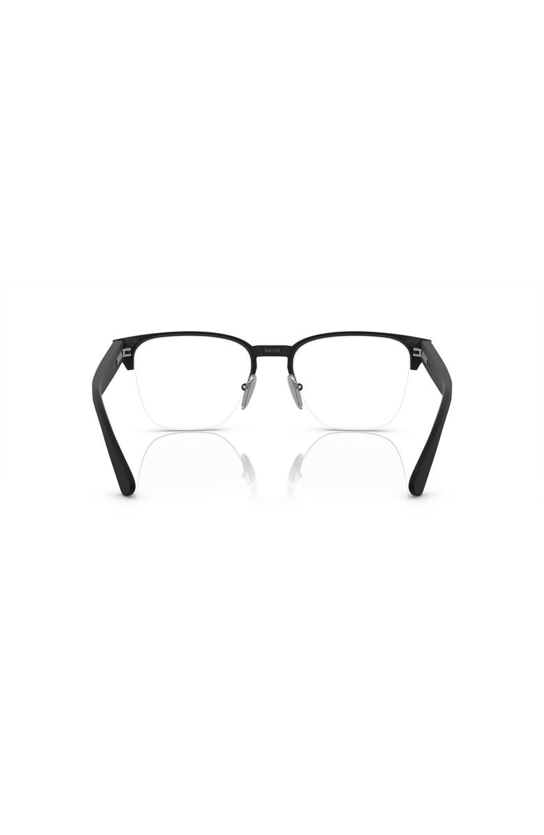 Prada 54mm Rectangle optical glasses, Alternate, color, Black