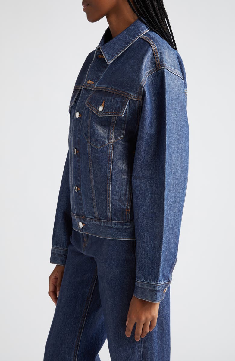 Alexander Wang Coated Denim Trucker Jacket, Alternate, color,