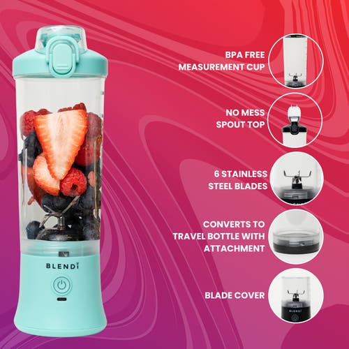 Blendi X 24 oz Bpa-free Rechargable Portable Blender In Mint