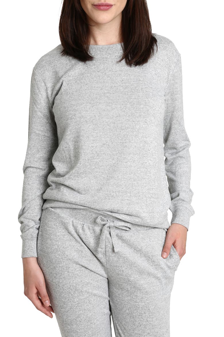 Long Pajamas, Alternate, color, GREY