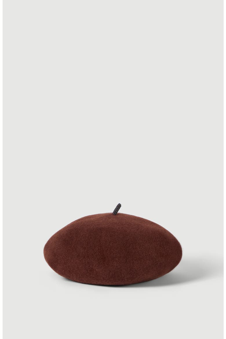 Wool beret, Alternate, color, Ruby
