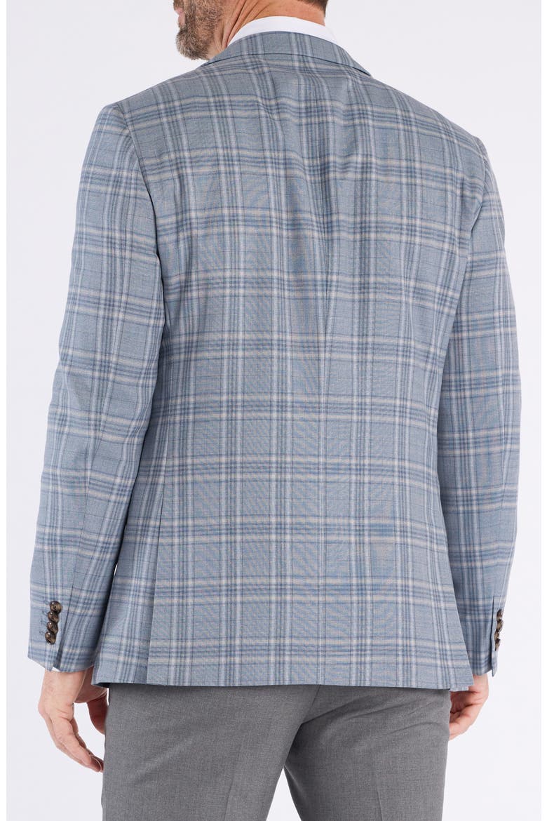 Plaid Wool Blend Sport Coat, Alternate, color, GREY