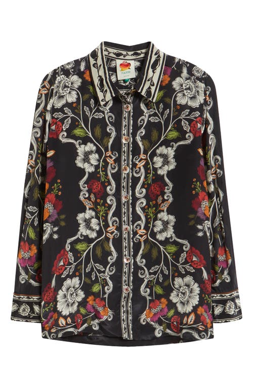 Farm Rio Roccoco Floral Button-up Shirt In Multi