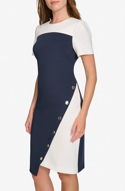 Tommy Hilfiger Asymmetric Scuba Sheath Dress
