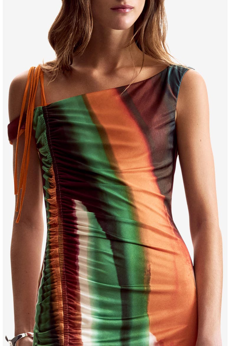 Stripe Asymmetric Dress, Alternate, color, OFF WHITE