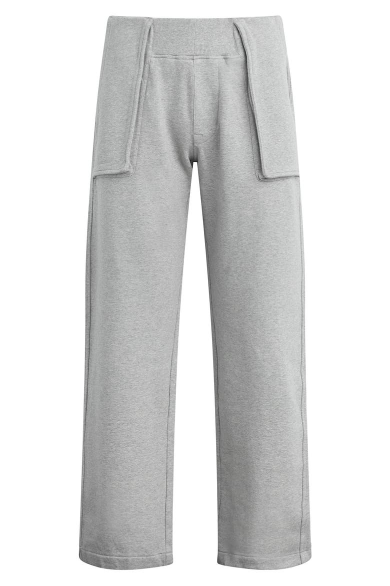 Straight Leg French Terry Pants, Alternate, color, HEATHERED GREY