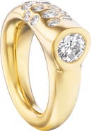 Uniform Object 18K Gold Clustered Diamond Ring