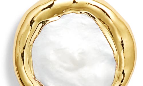 Vidakush Teardrop Freshwater Pearl Pendant Y-necklace In Gold