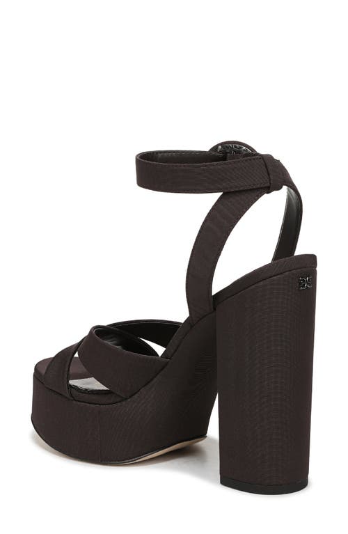 Sam Edelman Savannah Ankle Strap Platform Sandal In Brown
