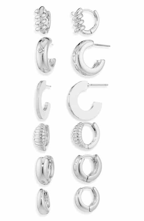 6-Pack Assorted Hoop Earrings