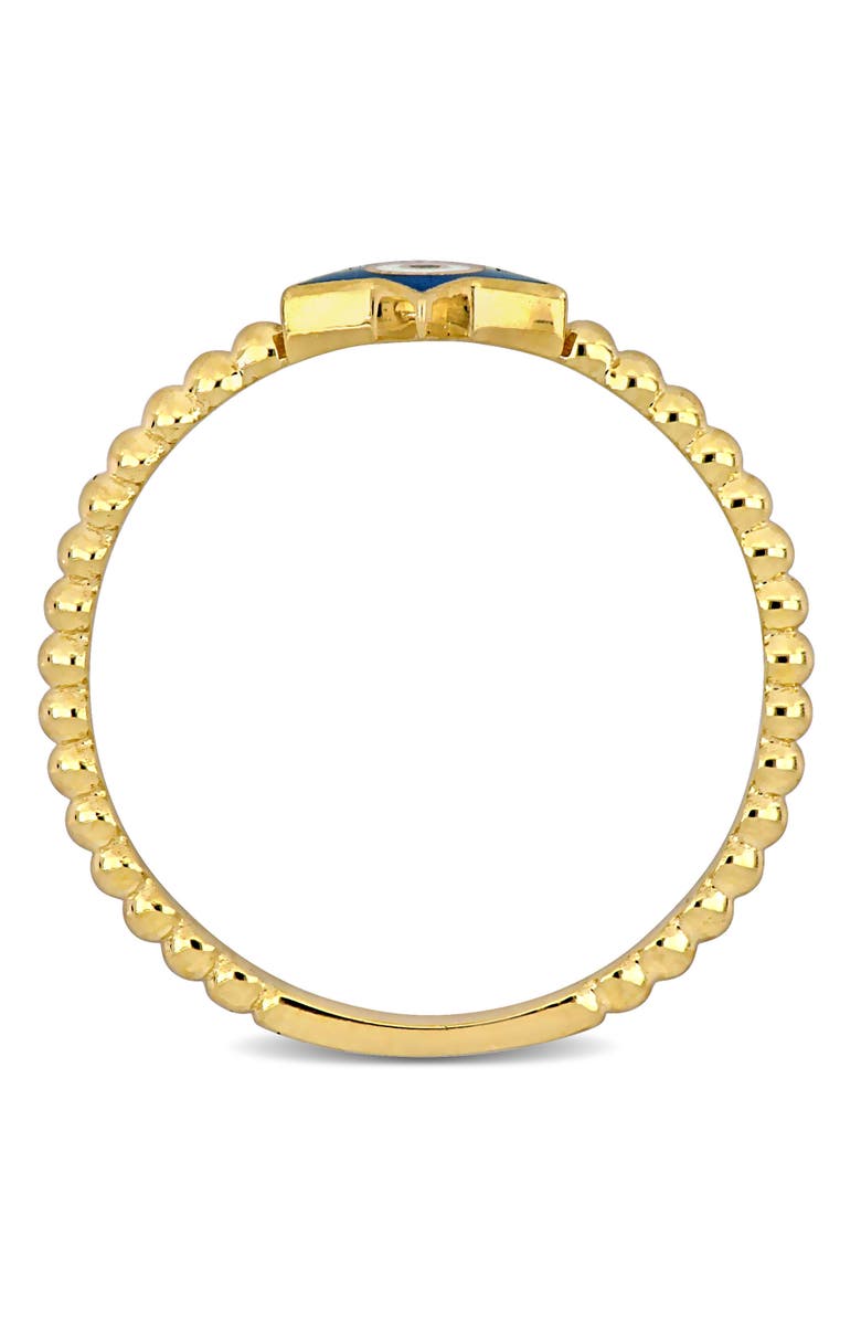 Julianna B. Turquoise & White Enamel Star Evil Eye Ring 14k, Alternate, color, Turquoise